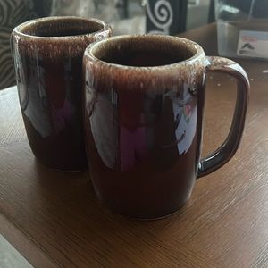 Hull Pottery Vintage New- Brown Drip L Handle. mug - Oven Proof USA 2 pv